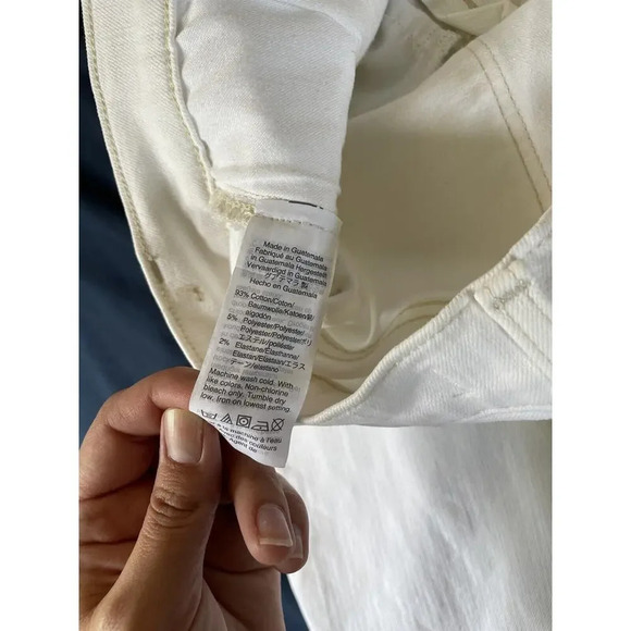 Madewell Classic Straight‎ Jeans White Denim Size 27 Stretch Pockets Comfort - Picture 5 of 9